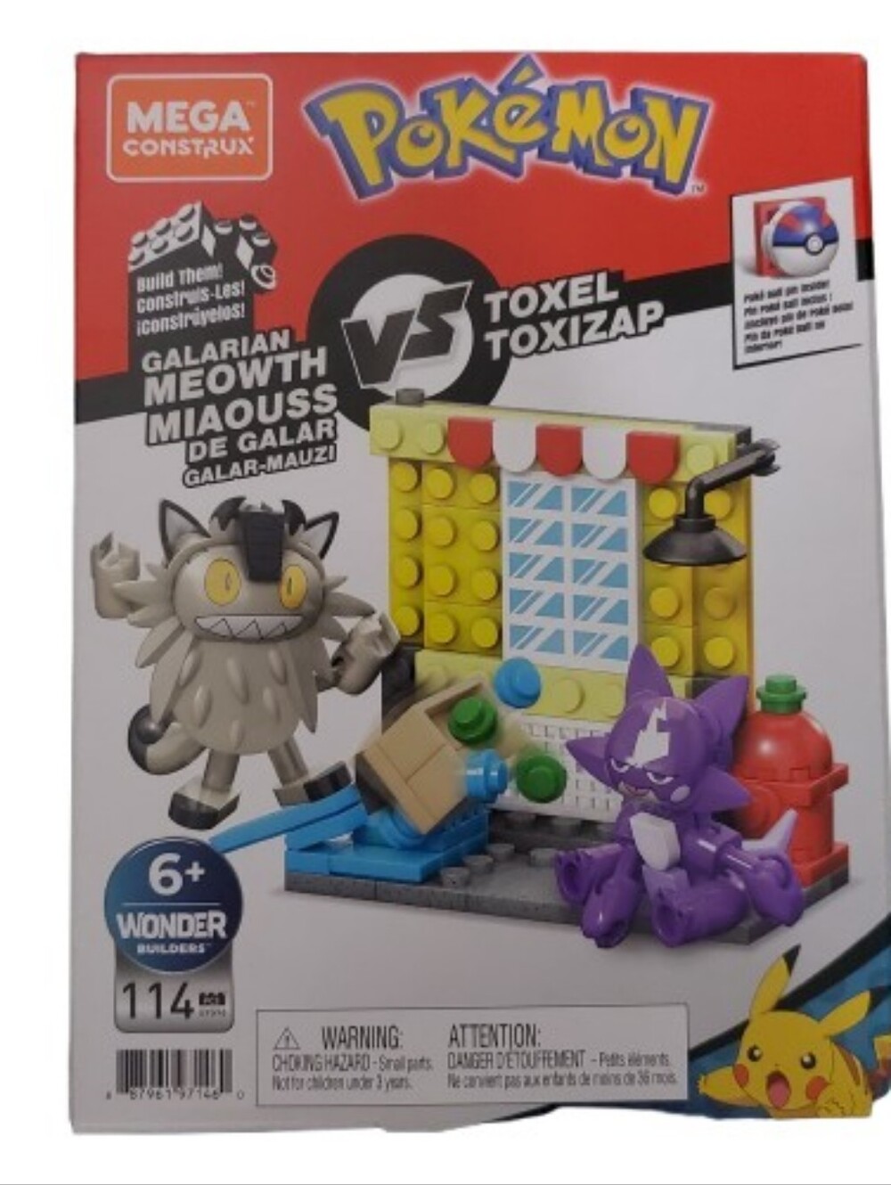 New In Box Lego Pokémon Galarian Meowth vs Toxel Toxizap Building Set
